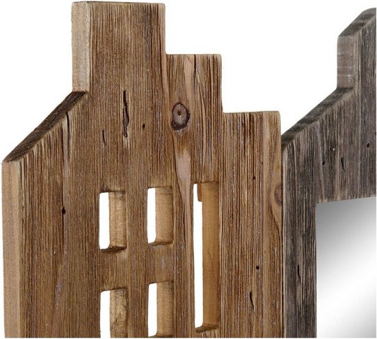 Tijdschriftenrek DKD Home Decor Wit Bruin Metaal Paulownia hout (57 x 10 x 40 cm)