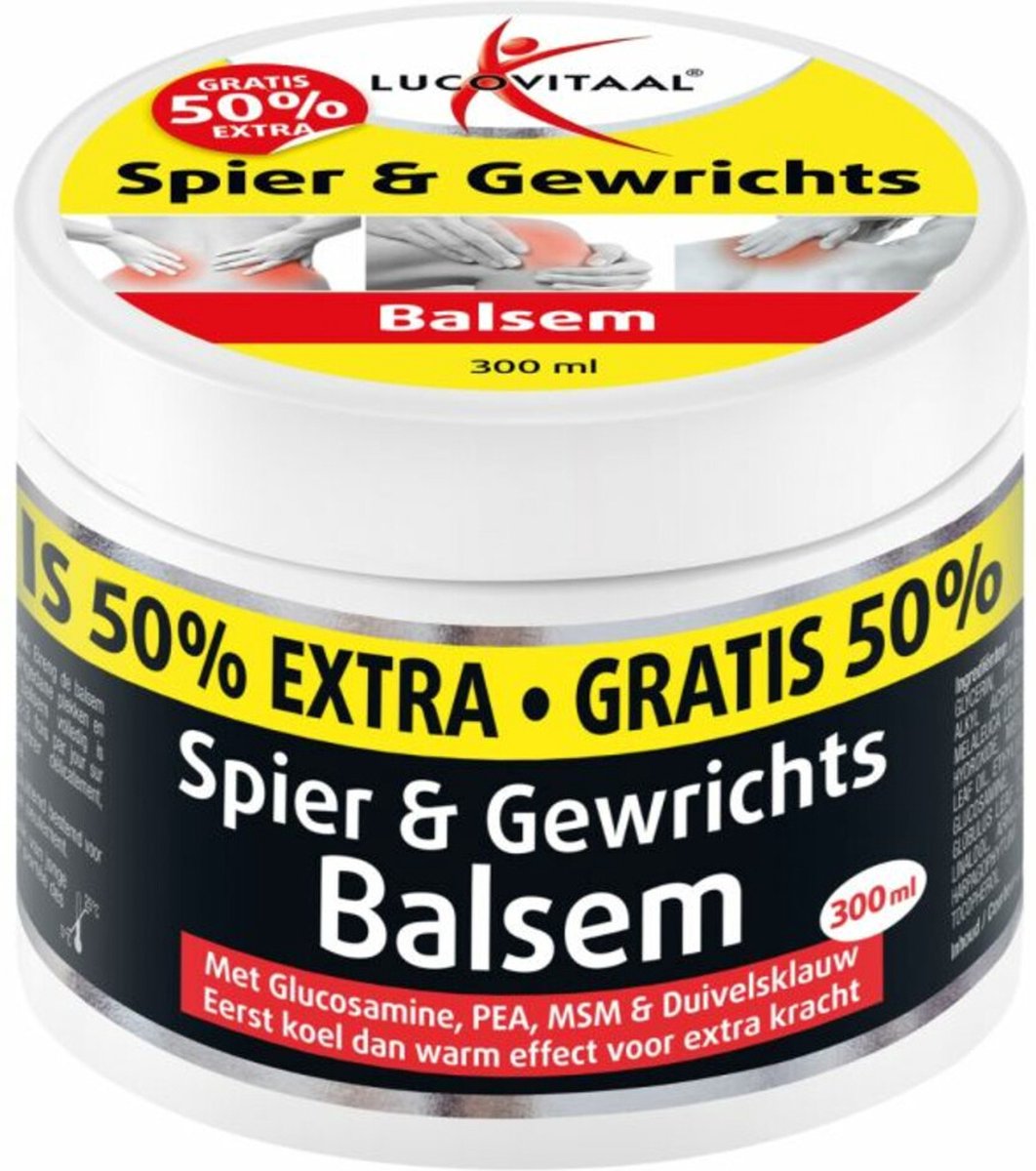 Lucovitaal Spier & Gewrichtsbalsem 50% Extra - 12 x 300 ml - Voordeelverpakking