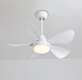 Plafondventilator Merel wit met afstandsbediening incl. LED