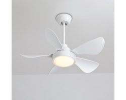 Plafondventilator Merel wit met afstandsbediening incl. LED