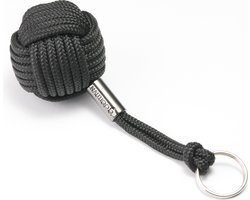 Nautiqo Drijvende sleutelhanger - Zwart - monkey fist - nautisch accessoire