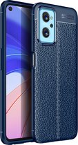 Mobigear Hoesje geschikt voor OPPO A76 Telefoonhoesje Flexibel TPU | Mobigear Luxury Backcover | A76 Case | Back Cover - Blauw