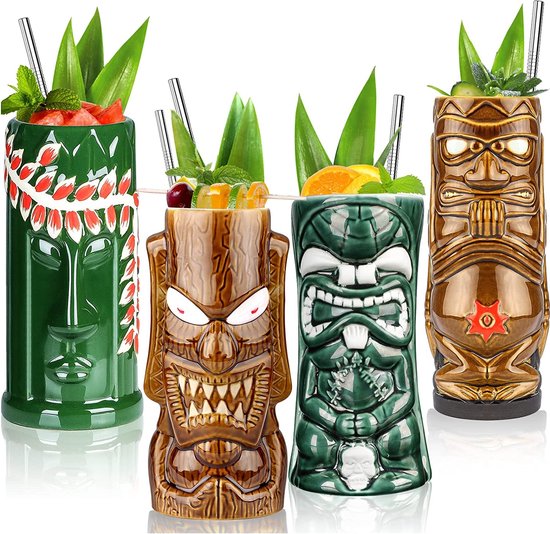 Große Keramik becher Trink geschirr Süße exotische Cocktail gläser Tiki Bar Prof