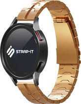Strap-it Smartwatch bandje 20mm - Stalen Special bandje - geschikt voor Samsung Galaxy Watch 1 42mm / Watch 3 41mm / Watch Active & Active2 40 & 44mm / Gear Sport - Amazfit Bip / GTS 1-2-3-4 - Polar Ignite 1-2-3 / Unite / Pacer - rosé goud