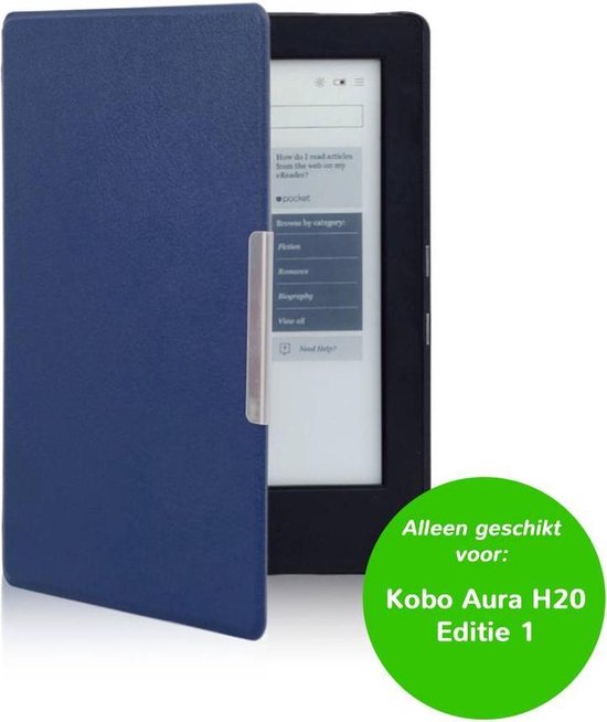 Eigen heel fijn fantoom Lunso - sleepcover hoes - Kobo Aura H20 edition 1 (6.8 inch) - Blauw |  bol.com