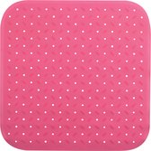 MSV Douche/bad anti-slip mat badkamer - rubber - fuchsia roze - 54 x 54 cm - met zuignappen