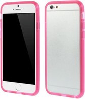 GadgetBay Roze transparante bumper hoesje iPhone 6 6s bescherming case