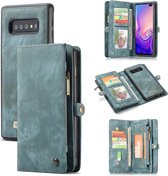 Caseme - vintage 2 in 1 portemonnee hoes - Samsung Galaxy S10 Plus - Blauw