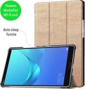 3-Vouw sleepcover hoes - Huawei MediaPad M5 8.4 inch - goud
