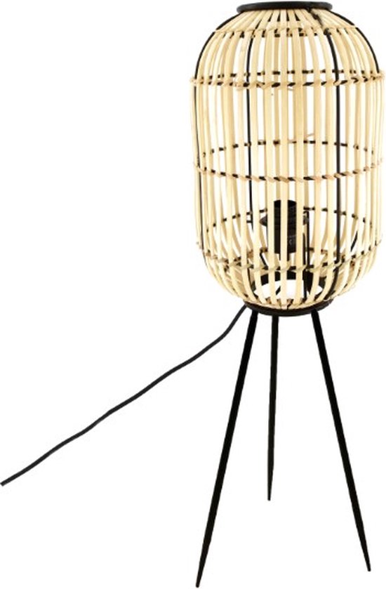 DKNC Staande lamp bamboe 30x30x97 cm Natuurlijk