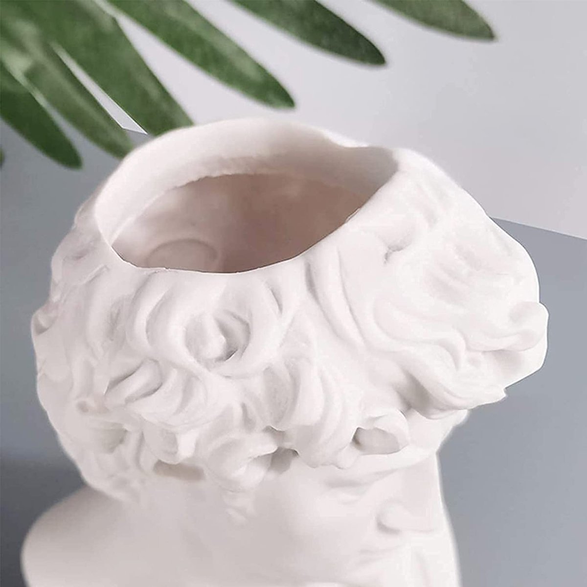 David Hoofd Standbeeld Hars - 16cm Romeinse Buste Sculptuur - Decoratief & Functioneel
