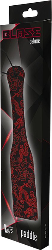 Blaze Deluxe paddle met zwart-rode paisley print.