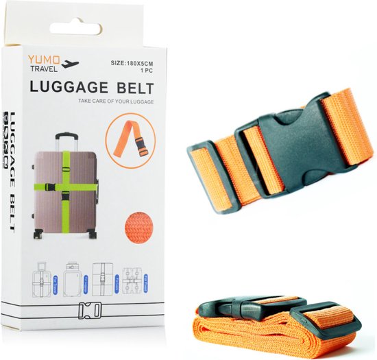 Foto: Stevige bagageriem kofferriem voor koffer handbagage verstelbaar tot 180 cm kofferband luggage belt strap