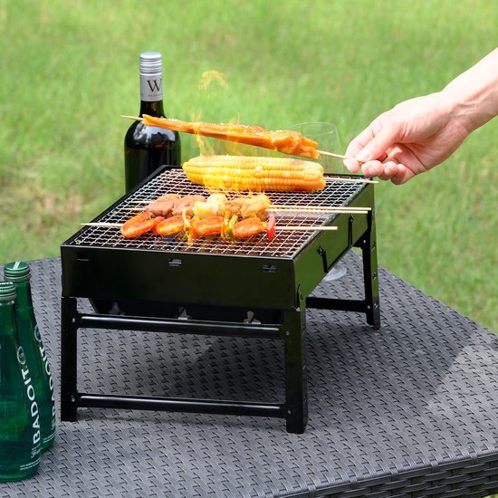 Portable Houtskool BBQ - Barbecue - Inklapbaar - Barbecue Houtskool - Tafel Grill - Camping - Strand - Festival - Park van Perel — afbeelding 5