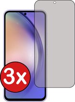 Screenprotector Geschikt voor Samsung A54 Screenprotector Privacy Glas Gehard Full Cover - Screenprotector Geschikt voor Samsung Galaxy A54 Screenprotector Privacy Tempered Glass - 3 PACK