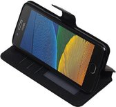 Wicked Narwal | Cross Pattern TPU bookstyle / book case/ wallet case voor Motorola Moto G5s Zwart