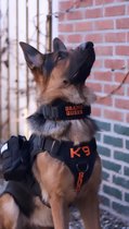 Halsband Gepersonaliseerd eigen naam - Benji - Honden halsband Geborduurd - Tactical - Zwart - Hals 45-75 CM - geschikt voor iedere hondenriem - voor middel en grote honden - Best getest 2022 - 450KG Anti trek test - One Size