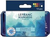Lefranc & Bourgeois Metal Pocket Box Aquarelset 12 napjes