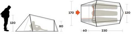 Ferrino Sling 1 - Tent Blauw Unieke maat — afbeelding 2