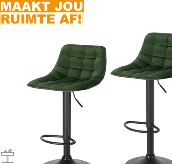 COSTWAY Barkruk voor buiten, set van 2, barstoelen met
