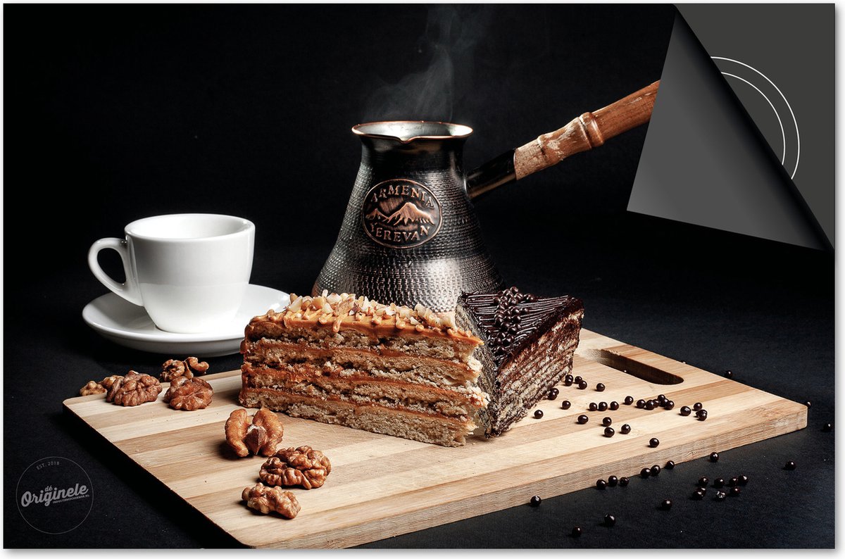 Inductie beschermer 90x52 - afdekplaat inductie mat - Dietrix Kookplaat beschermer - Base - Food - Koffie en Cake