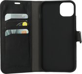 Mobiparts hoesje geschikt voor Apple iPhone 14 Plus - Wallet/Boekhoesje - Eco Leer - Magneet Sluiting - Opberg vakken - Zwart