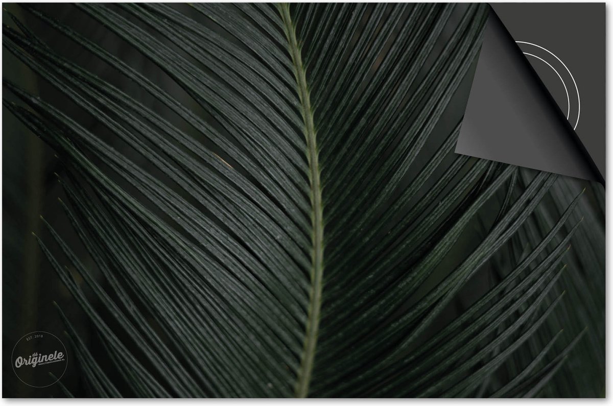 Inductie beschermer 90x52 - afdekplaat inductie mat - Dietrix Kookplaat beschermer - Base - Leaves - 2 Donkergroen blad