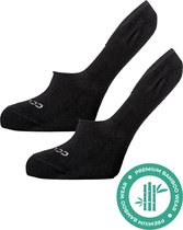 SQQUADD® Bamboe Sokken Dames - Enkelsokken - Maat 35-38 - Naadloos en Duurzaam - Tegen Zweetvoeten - Bamboo Footies - Zwart