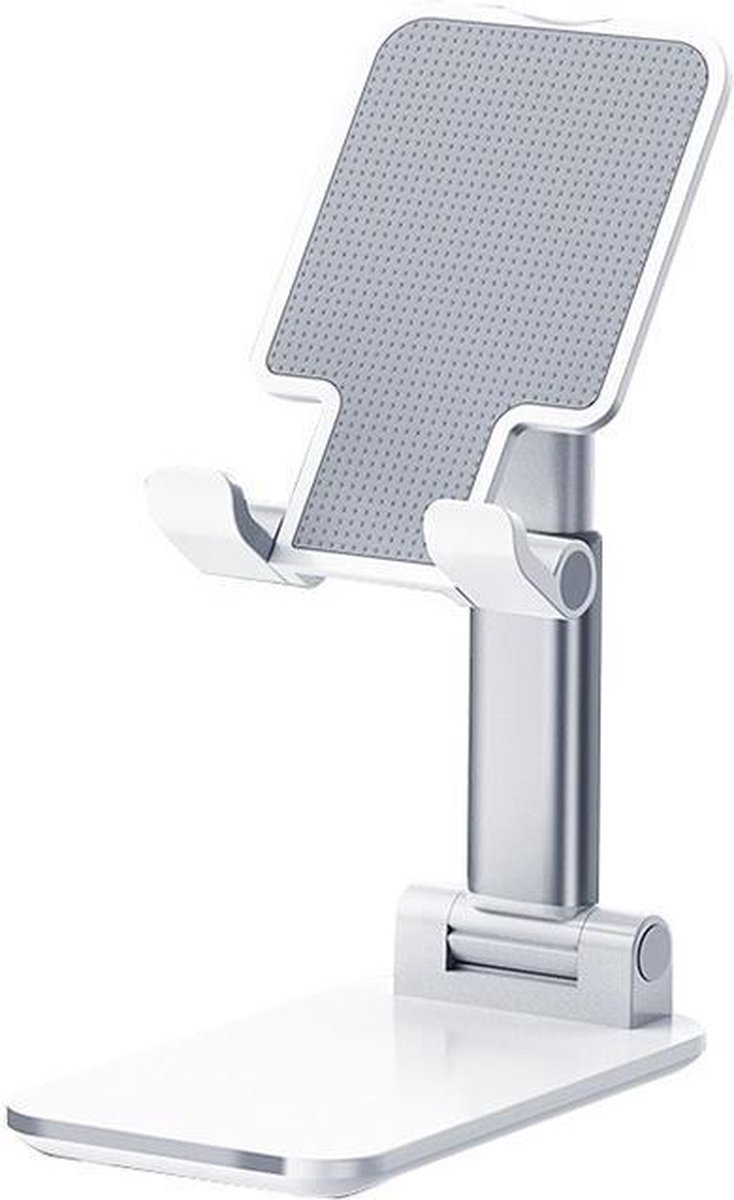 Techvavo® Telefoon Standaard - Telefoon Statief - Telefoonhouder Bureau - Telefoon Houder - Tablethouder - Tablet Standaard - Tablet Houder Bureau - Universeel - Wit