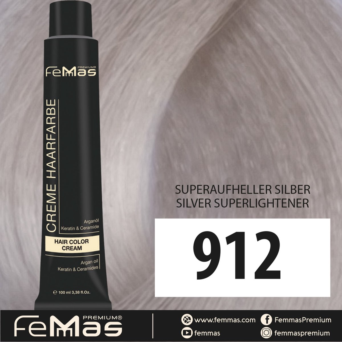 Femmas (912) - Haarverf - Super Brightener Zilver - 100ml