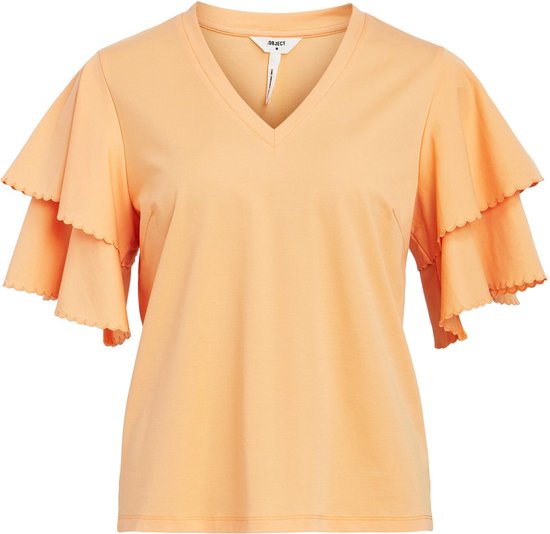 Object T-shirt Objanni-li S/s Top 126 23041625 Peach Cobbler Dames Maat - M