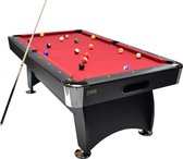 North Table de Billard Gardone 7pi Zwart/ Rouge