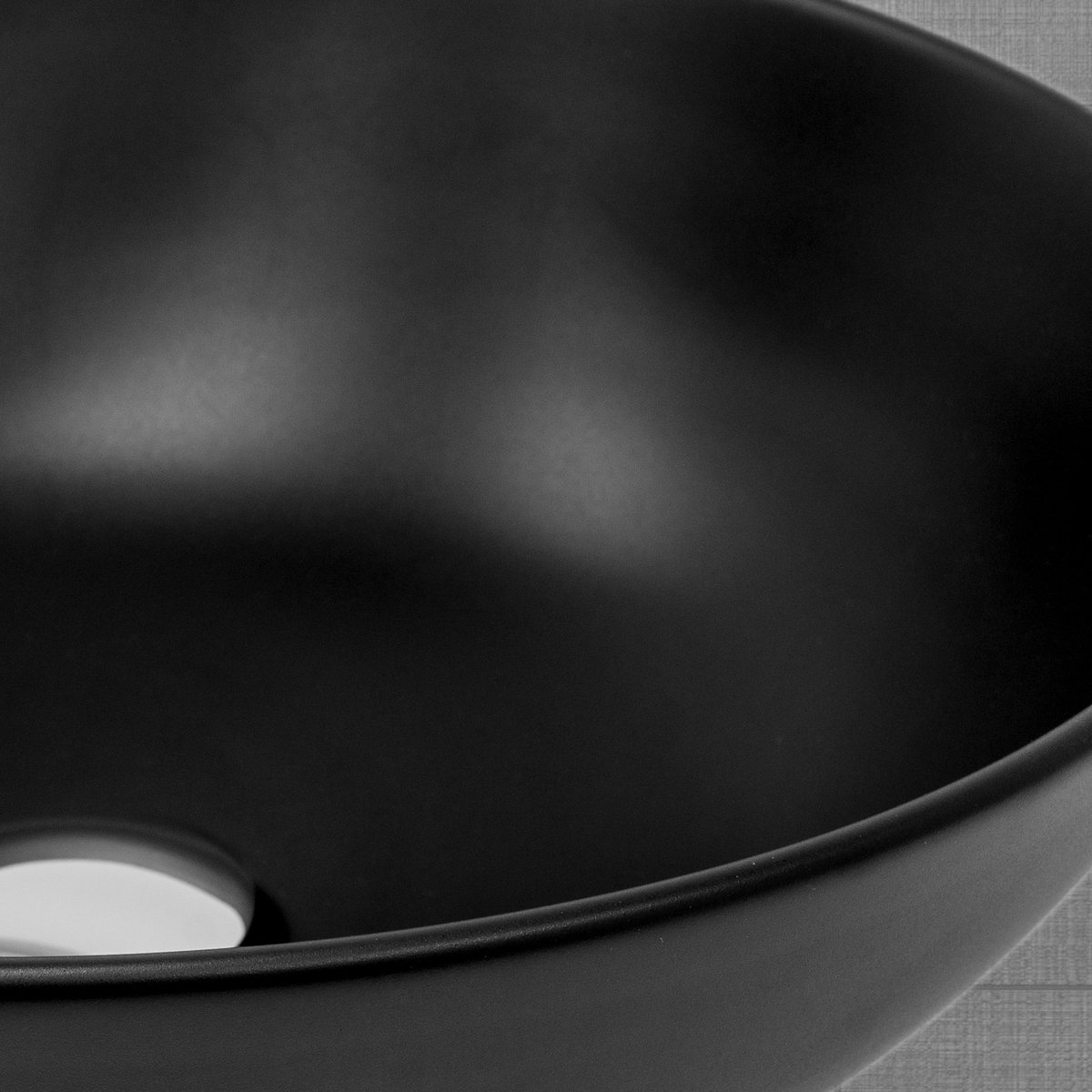 Wastafel Ø 40x14,5 cm zwart keramiek ML-Design