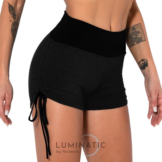 Tiktok Shorts - Shorts Dames - Sportlegging Dames - Korte Legging Dames - High Waist - Shapewear Dames - Sportbroek Dames - Luminatic® - Black - S van TikTok — afbeelding 2