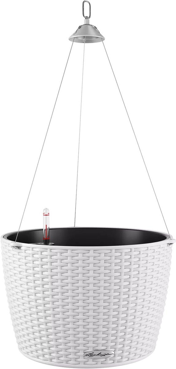 LECHUZA NIDO Cottage 35 - Plantenbak - met uitneembare binnenbak - met bewateringssysteem - ALL-IN-ONE set met LECHUZA-PON - wit
