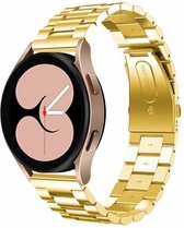 By Qubix - 20 mm - Garmin Approach S12 - S40 - S42 - Bracelet à maillons en acier - Or