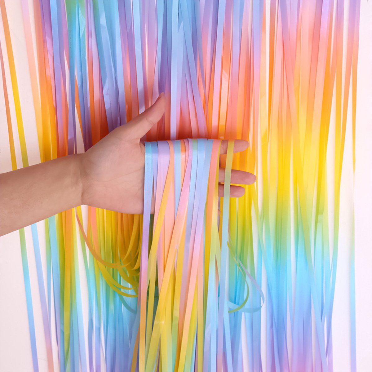 Backdrop Deurgordijn Gordijn Regenboog Unicorn Versiering Deur Kinderfeestje Regenboog Eenhoorn Versiering - 100*200 Cm — afbeelding 4