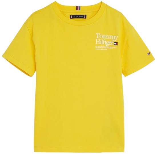 Tommy Hilfiger Timeless Tommy T-Shirt - Boys - Yellow - 14 Jaar