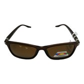 Gepolariseerde Zonnebril - Donkerbruin - Unisex - Sunglasses - Randloos - Ovaal zonnebril stijl - Kost