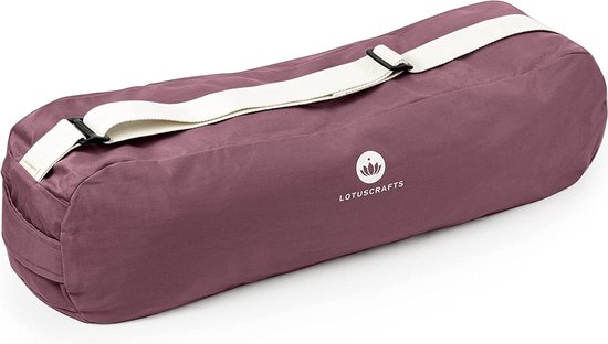 Lotuscrafts® Yogatasche PUNE aus Bio-Baumwolle, Fair & Ökologisch, Ideale Yoga Tasche für Yogamatte und Zubehör, Yogamattentasche mit Extra Fach, 72 cm x 18 x 15 cm