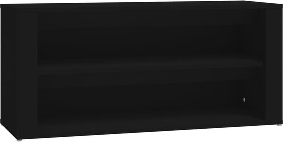 vidaXL-Schoenenrek-100x35x45-cm-bewerkt-hout-zwart