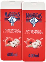 6x Le Petit Marseillais Katoenmelk & BIO Klaproos Douchecrème 2x400 ml