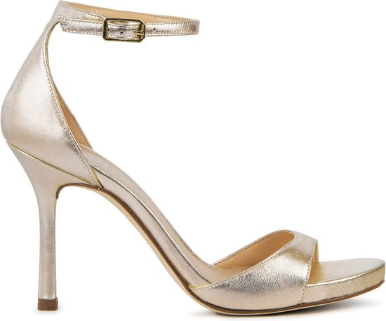 Unisa Pumps / Stiletto Dames / Damesschoenen - Leer - Sleehak hoogte 7 cm - Yasu met - Goud - Maat 41