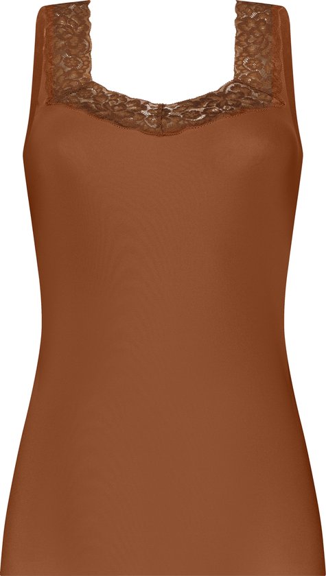 Secrets singlet met kant pecan voor Dames | Maat L