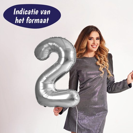 Ballon Aluminium Chiffre 9 - Or Rose - 70cm - Incl. Paille Gonflable - Décoration Anniversaire