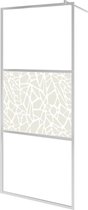 vidaXL - Inloopdouchewand - met - stenenmotief - 140x195 - cm - ESG-glas