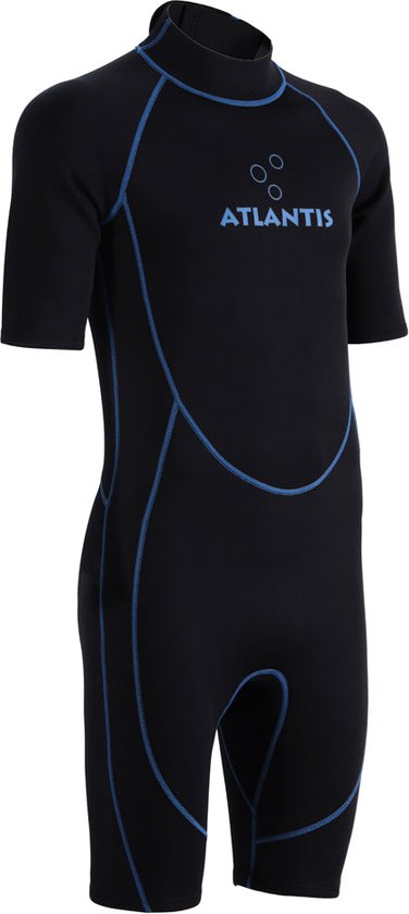 Atlantis 2mm Adventure Shorty - Wetsuit - Heren - Zwart/Blauw - XXL