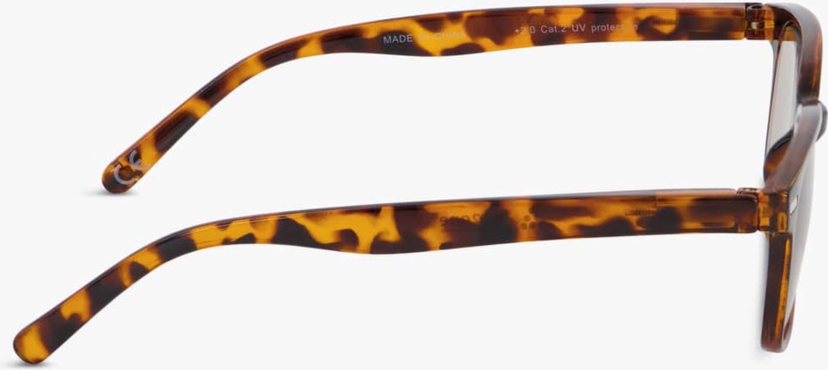 Gemaakt Van Gerecycled Plastic - Five2One-Eyewear Shore Shiny - Zonnebril met Leesdeel - Computerbril - +2.5 - Dames / Heren - Turtle Brown