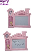 Happy Trendz® Magisch shrijfbord - Kleur Roze - Game klok - Clock - Spel spelen - Magische schrijfbord - Huis model - Roze Kleur - Magisch schrijven - Super Cadeau