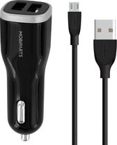 Chargeur Voiture Mobiparts Double USB 2.4A + Câble Micro USB Noir
